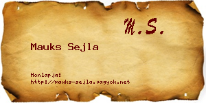 Mauks Sejla névjegykártya